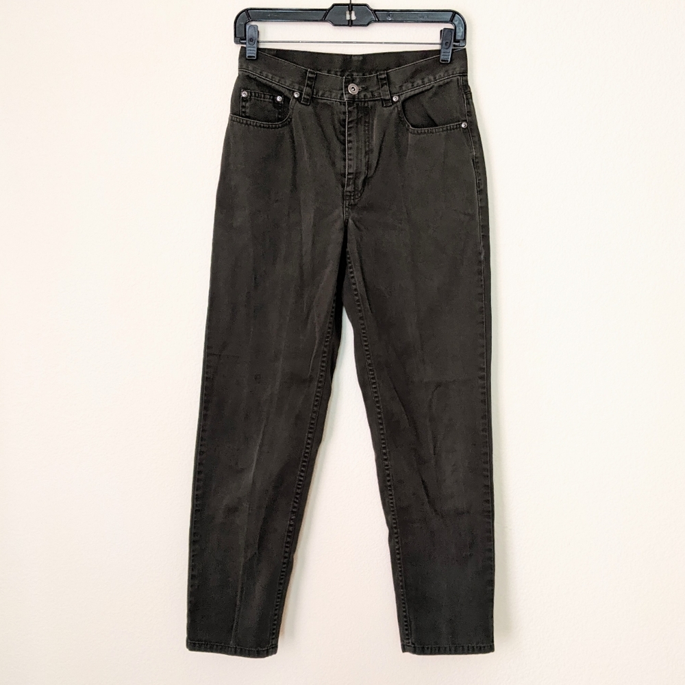 Liz Claiborne Lizwear Jeans High Waisted Relax Fit Dark Green Vintage 4